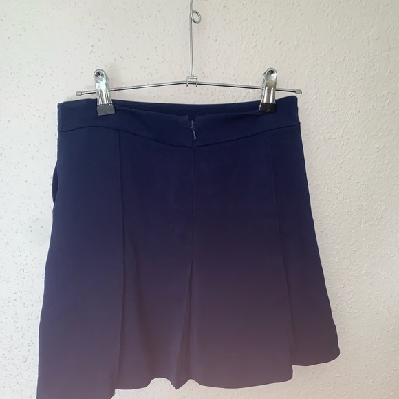 Vince Size 0 Pleated Mini Skirt Navy Blue - Picture 4 of 8